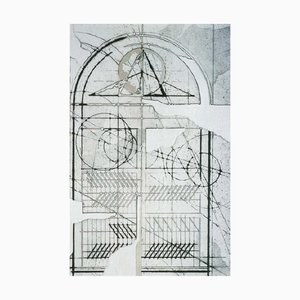 Walter Valentini, La porta del tempo (A), 1989, Etching