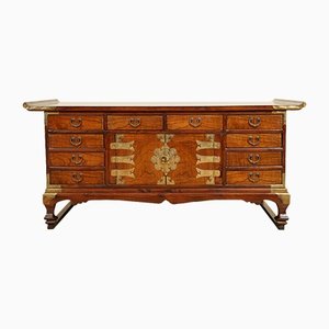 19th Centry Korean Elm Coffee Table with Lots of Drawers