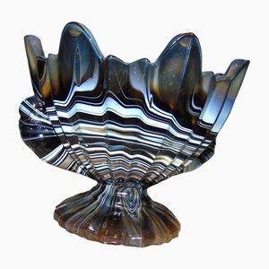 Porta torte Art Déco in vetro di United Glassware STS Abel, anni '30