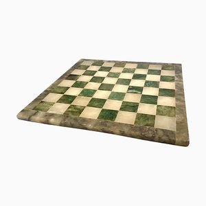 White and Green Chess Board in Onyx and Marble