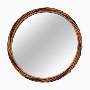 French Mirror in Reed Rattan, 1960