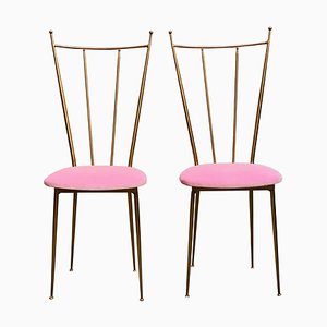 Brass Chiavarina Dining Chairs, Italy, 1960s, Set of 2