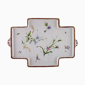 Large Serving Tray with Handles by Emile Gallé for St. Clement, Nancy