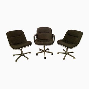20th-Century Swivel Chairs, Set of 3