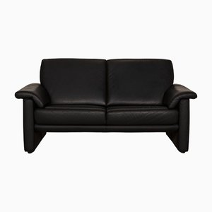 Black Leather Lucca 2-Seater Sofa by Willi Schillig