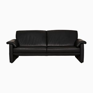 Black Leather Lucca 3-Seater Sofa by Willi Schillig