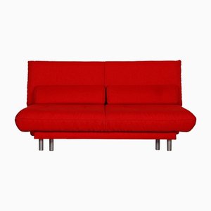 Red Fabric Quint 2-Seater Sofa with Sleeping Function from Brühl