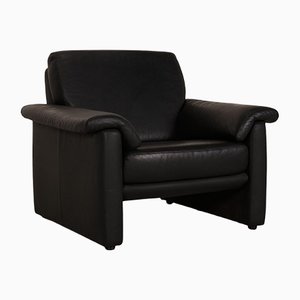 Black Leather Lucca Armchair from Willi Schillig