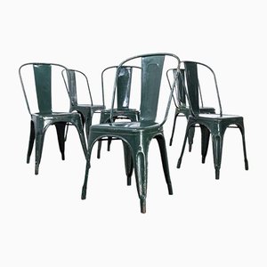 Model A Dining Outdoor Chairs from Tolix, 1950s, Set of 6