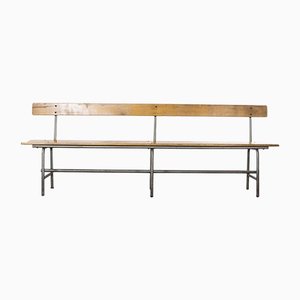 French School Bench with Back from Mullca, 1960s