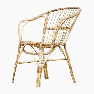 French Rattan Armchair, 1960s