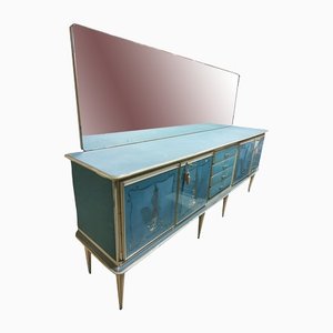Turquoise and White Sky Cupboard by Mascagni Bologna, 1950s