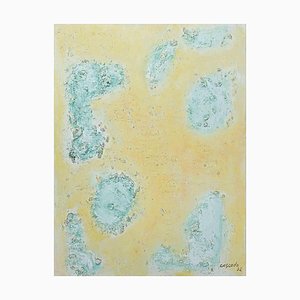 Ramón Sánchez Casado, Composition Abstraite Verte, Peinture Originale, 1962