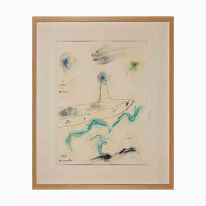 Arcangelo Esposito, Vers la Mer, Peinture Pastel Originale, 1956