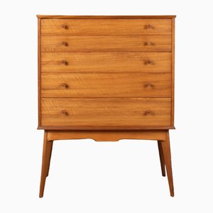 Walnut and Beech Chest of Drawers by Alfred Cox for Heals of London, 1960s