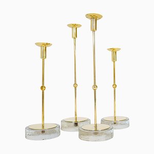 Mid-Century Candleholders by Gunnar Ander for Ystad Metall, Sweden, 1950s, Set of 4
