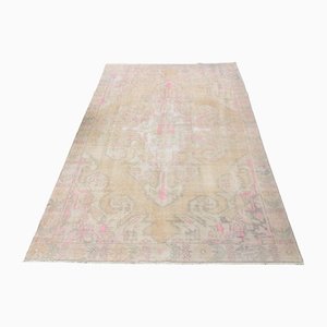 Tapis Oushak Antique en Laine Beige