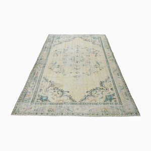 Tapis Oushak Antique en Laine Verte