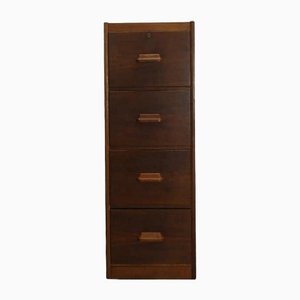 Vintage Wooden Archive Cabinet