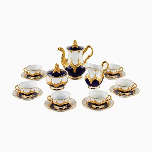 Mocha Porcelain Service, Meissen, Set of 15
