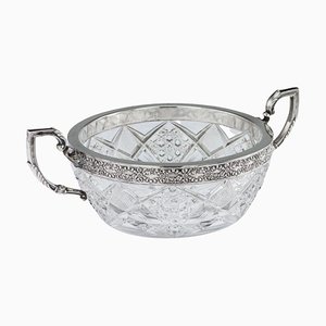 Russian Crystal & Silver Vase