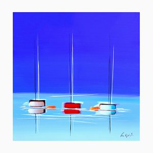 Eric Munsch, Just a Blue Dream, 2022, Canvas Painting