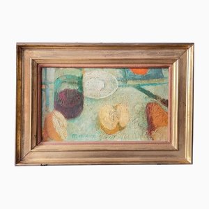 Roger Montane, La Pomme Coupee, Oil on Canvas, Framed