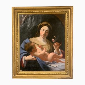 Antique Madonna with Child Painting