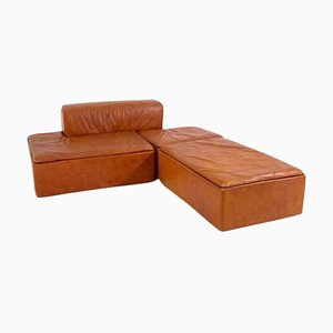 Paione Modular Sofa in Leather and Fiberglass by Claudio Salocchi for Sormani, 1970s, Set of 3