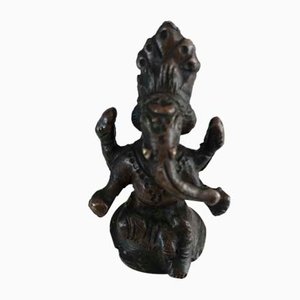 Estatua de elefante Ganesha Ganapati de bronce tibetano del siglo XVIII