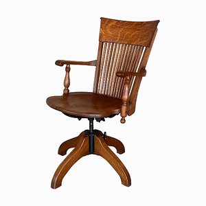 Modernist Wood Swivel Chair by Barcelona, 1940s