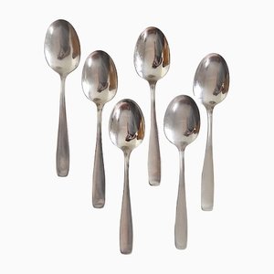 German Model 3800 Soup Spoons by Wilhelm Wagenfeld for WMF, Set of 6