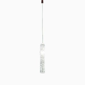Italian Transparent Pipe Murano Glass Single Suspension Lamp from VGnewtrend