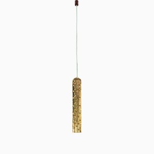 Italian Pipe Murano Glass Oro Single Suspension Lamp from VGnewtrend