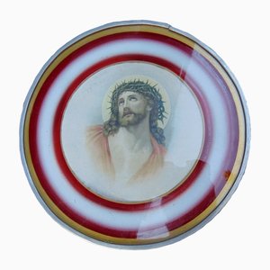 Impresión del Señor Jesús de antes de la guerra en un plato decorativo