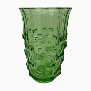 Grüne Art Deco Vase von August Walther & Söhne, 1930er