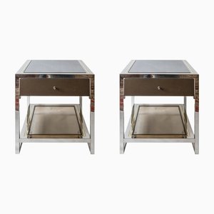 Italienische Mid-Century Nachttische, 2er Set