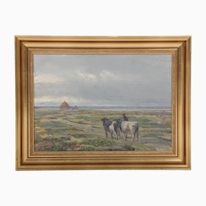 Sergius Frost, Landscape Painting, 1956, Oil on Canvas, Framed