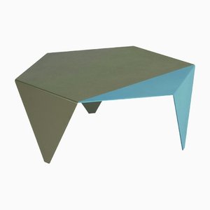 Tortora/Blue Lacquered Metal Ruche Coffee Table by Giorgio Ragazzini for VGnewtrend