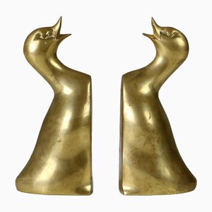 Mid-Century Brass Duck Bookends, 1960s, Set of 2