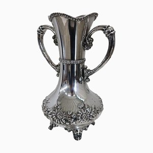 Antique Silver Plate Vase by Mark Simpson, 1880s