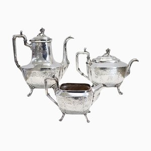 Antique Silver Plate Tea and Coffee Set by Mark Reed & Barton, 1880s, Set of 3