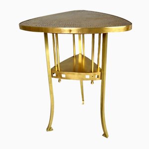 Viennese Art Nouveau Side Table in Brass