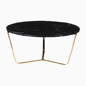 Italian Black Marble Marquinia Dolomiti Circular 41 Table from VGnewtrend