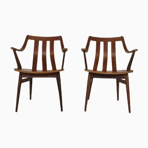 Fauteuils en Teck, Pays-Bas, 1960s, Set de 2