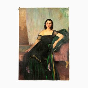 Portrait of Noble Woman, Original Painting, 1920s