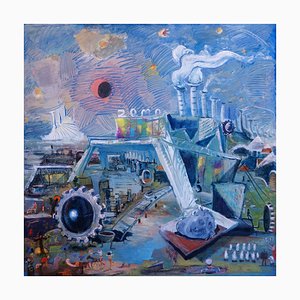 Giorgi Kukhalashvili, The Birth of the New World, 2018, óleo sobre lienzo