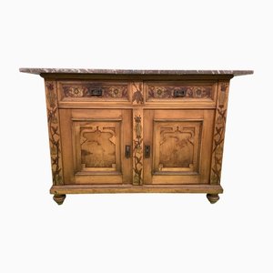 Art Nouveau Sideboard with Marble Top, 1900s