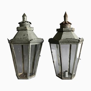 19th Century Italian Lantern Ceiling Lamps, Set of 2