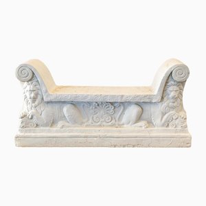 Hard Plaster Maquette of Italian 1700s Marble Bench